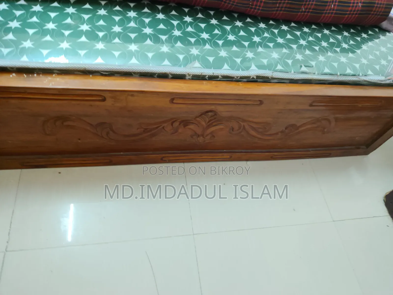 Only wooden bed to be sold.