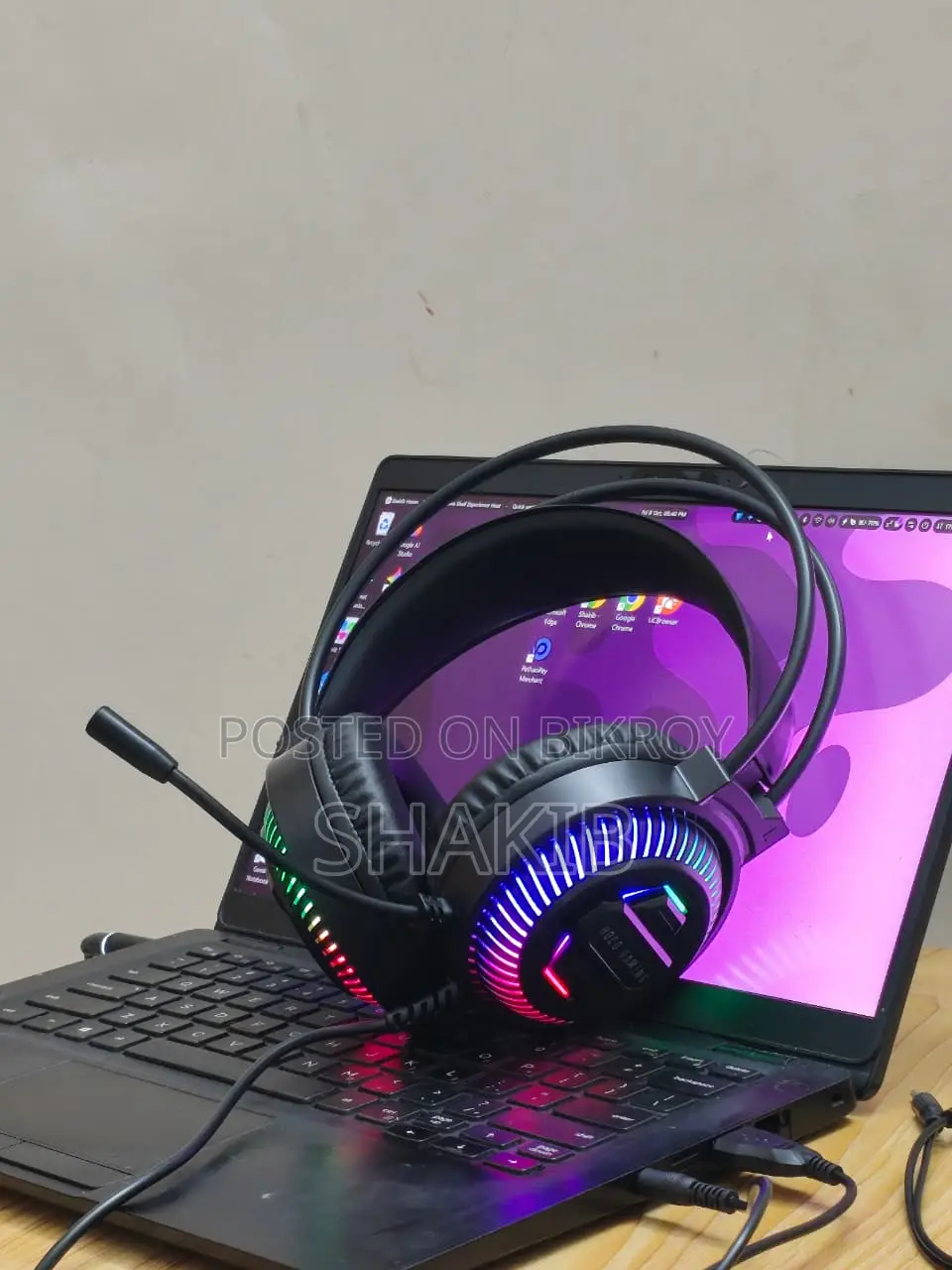 HOCO Gaming RGB Headphone With Mic & Audio Splitter (Fresh Condition)