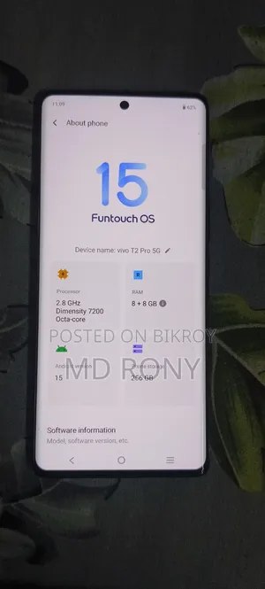 Vivo T2 Pro 256 GB Black