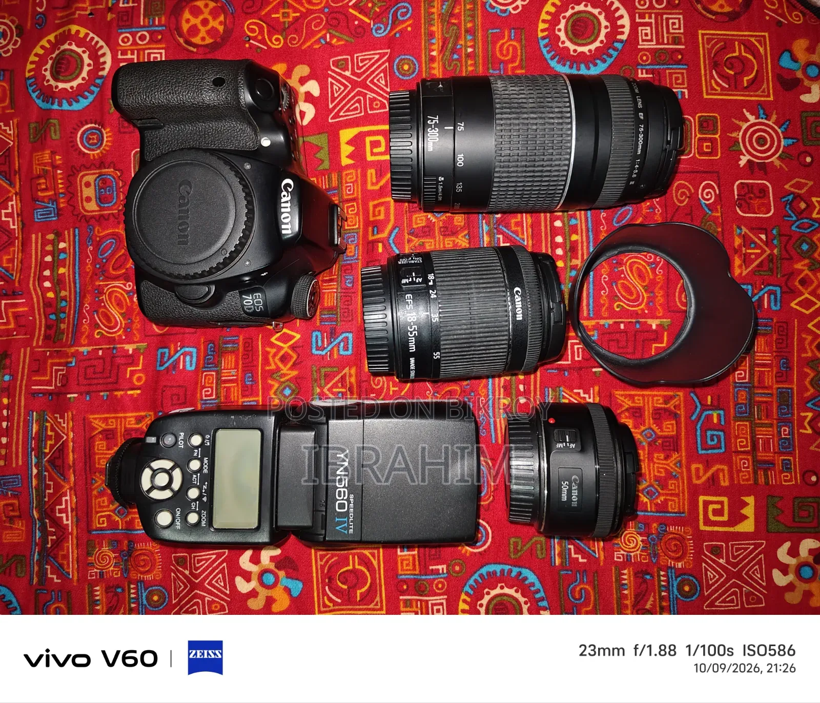 Canon 70d Full Photography Setup