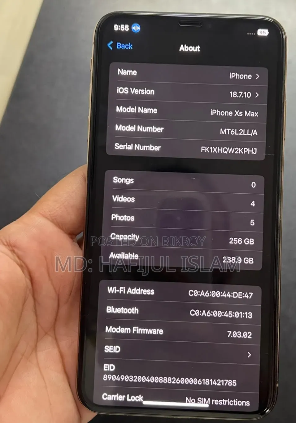 Apple iPhone XS Max 256 GB Gold