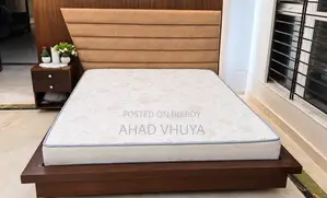 Low Height Bed Made by Hatil Oak Wood With 8" Mattress