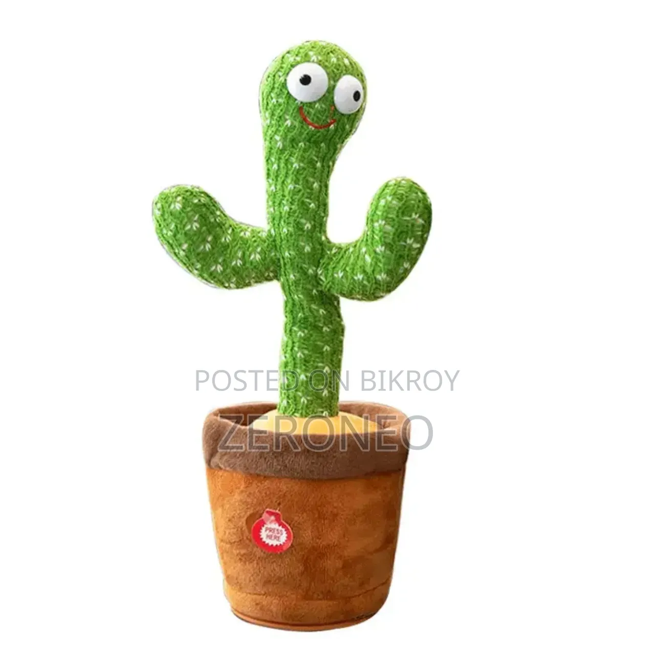 Dancing Cactus Plastic Toy With Twisting Music Record Opp Bag Unisex