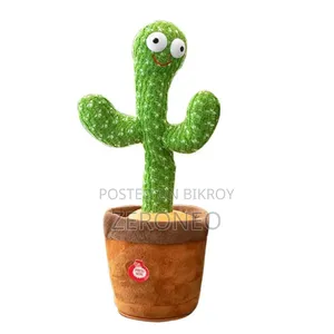 Dancing Cactus Plastic Toy With Twisting Music Record Opp Bag Unisex