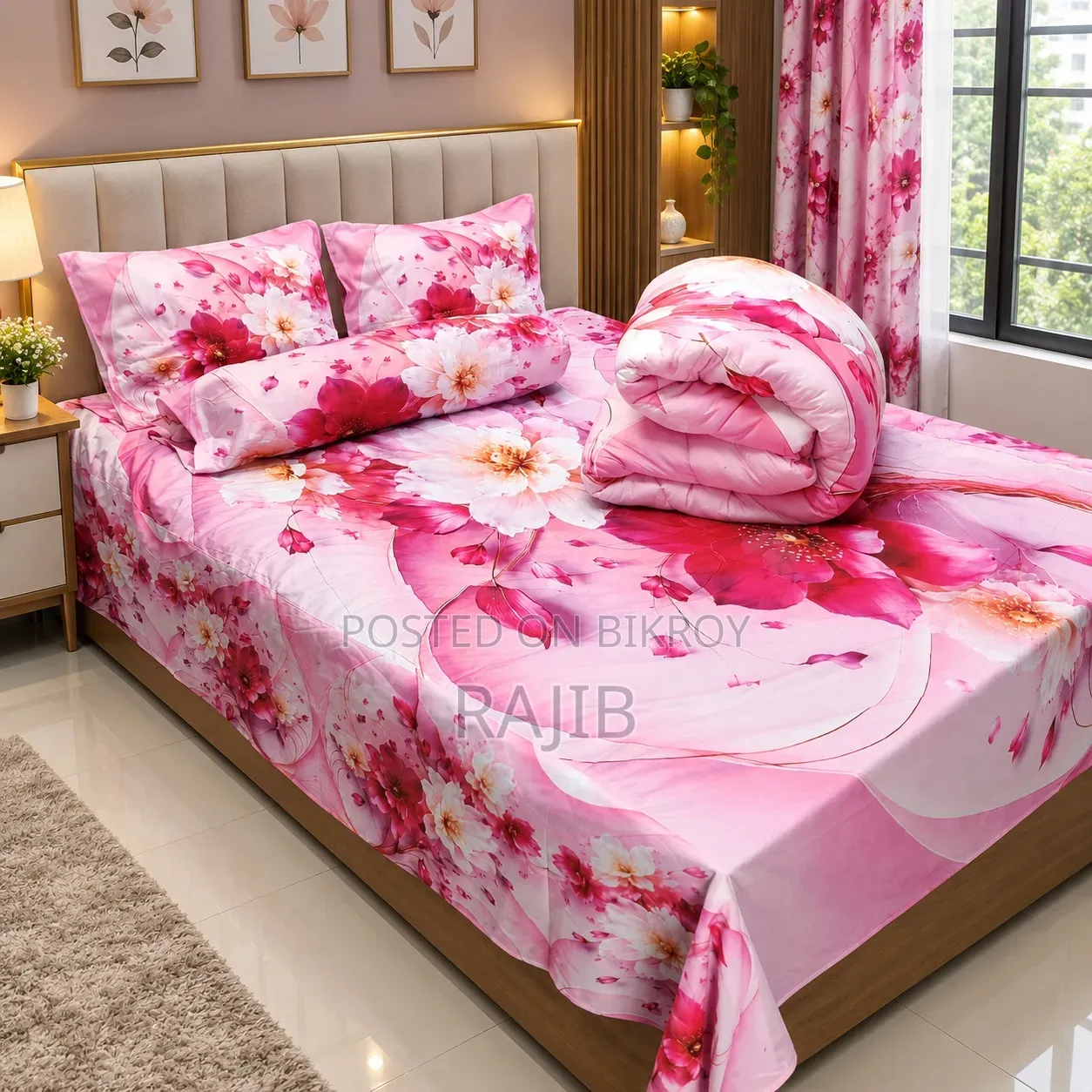 5 Pieces 3D Print Comforter Set