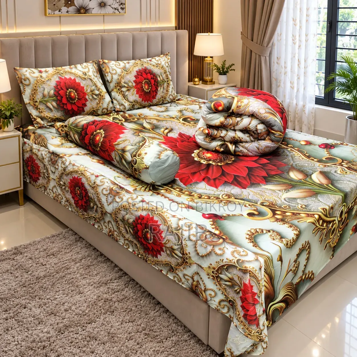 5 Pieces 3D Print Comforter Set