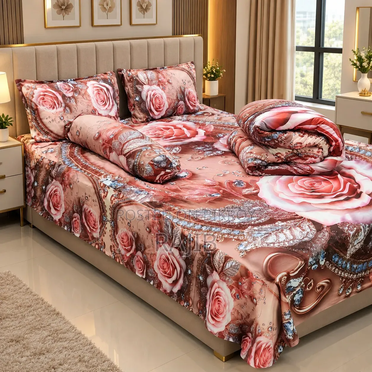 5 Pieces 3D Print Comforter Set