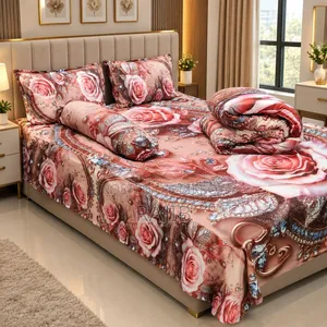 5 Pieces 3D Print Comforter Set