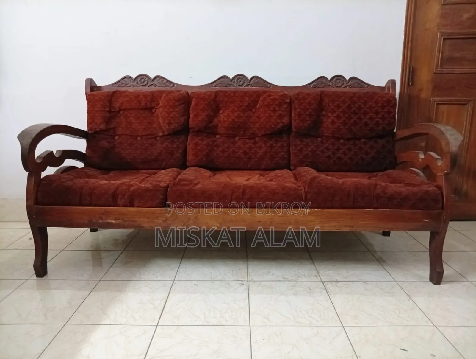 Original Teak Wood Sofa (3+1+1)