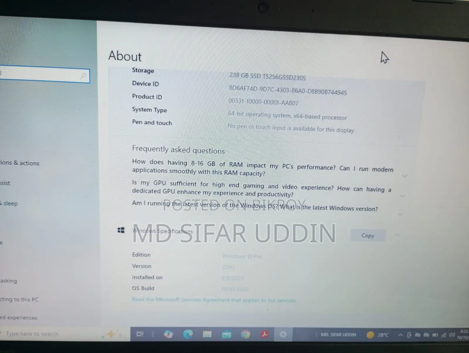 Laptop Lenovo IdeaPad 320 8GB SSD 256GB