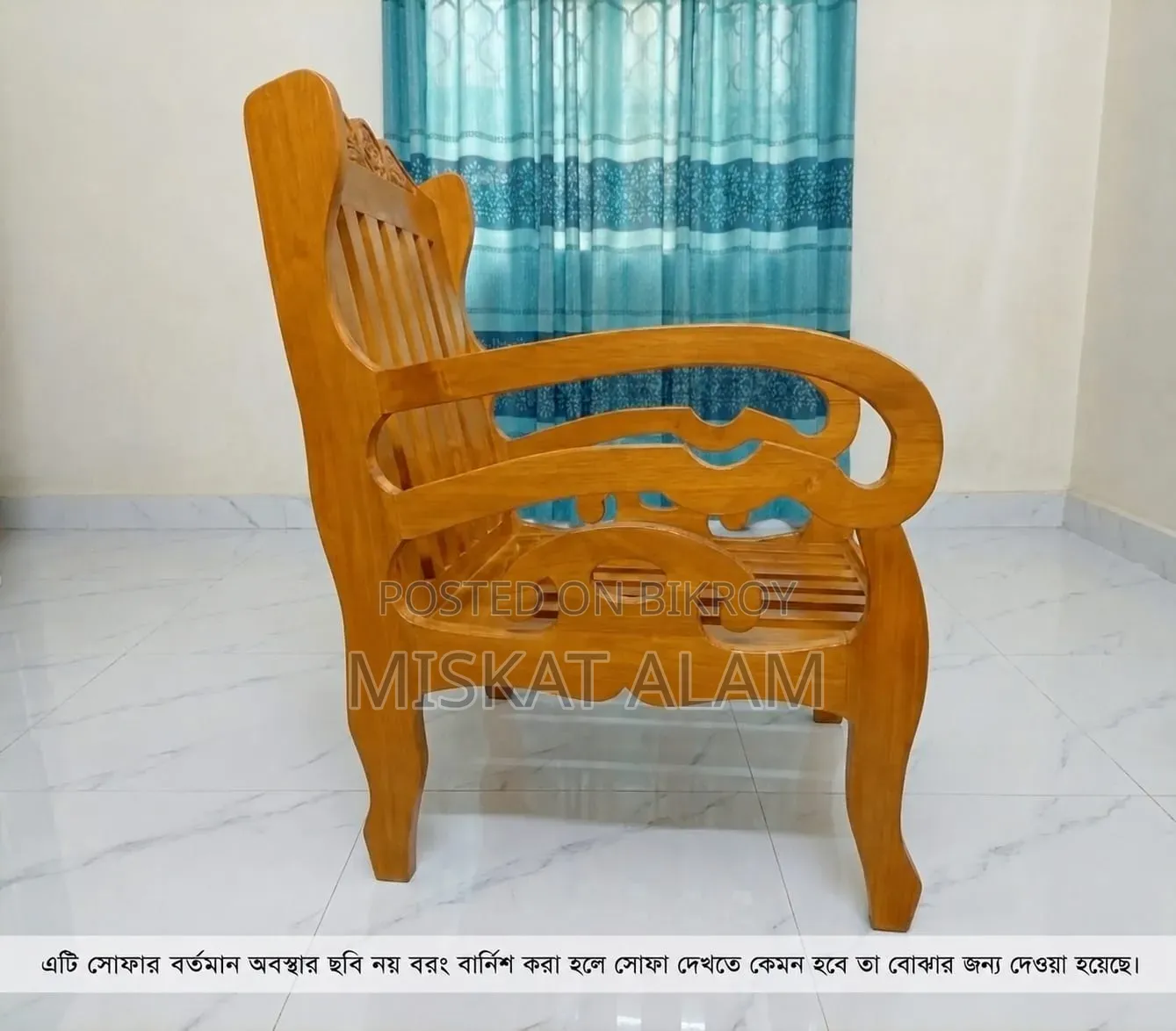 Original Teak Wood Sofa (3+1+1)