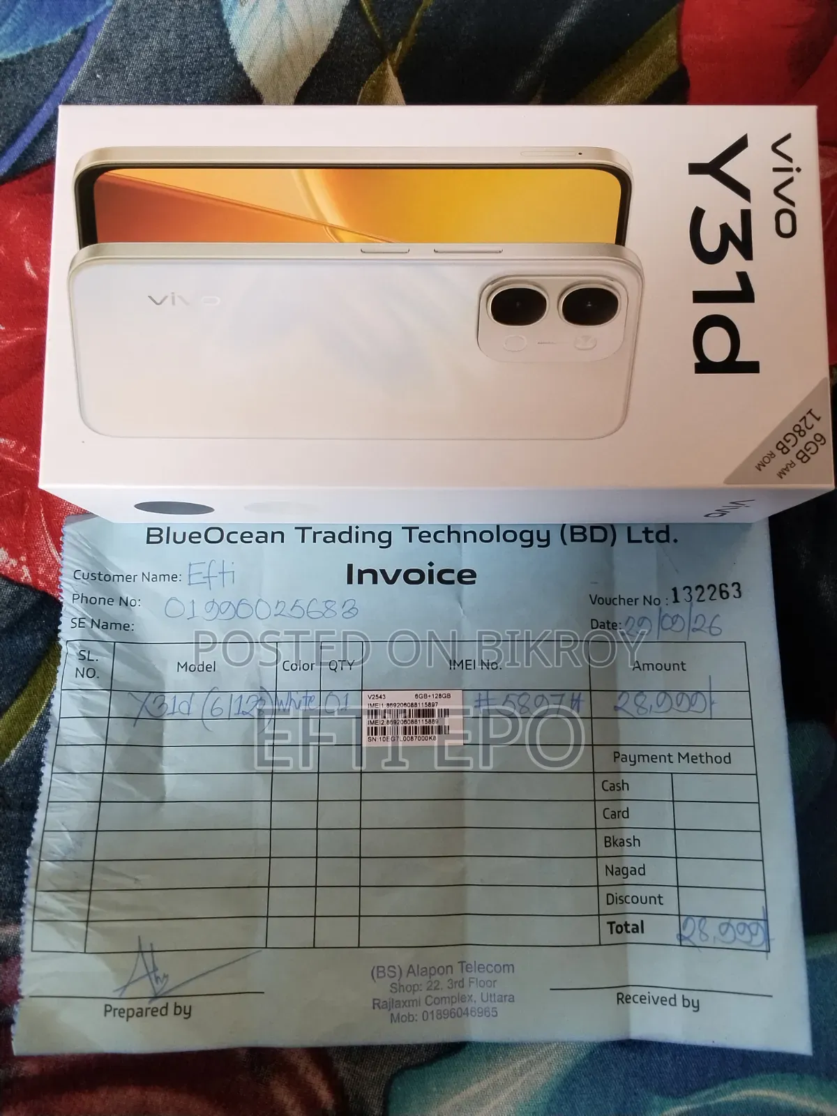 Vivo Y31d 128 GB White