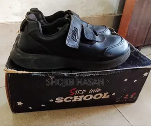 Boys School Black Shoes Size 2