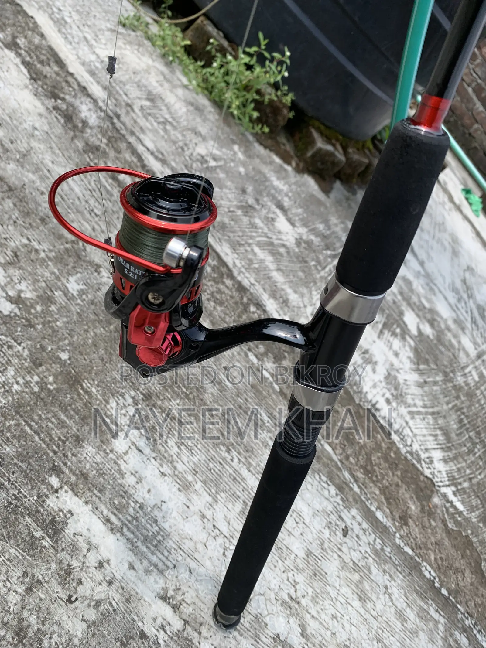 Fishing Rod + Line + Hook + Reel full setup will be sold