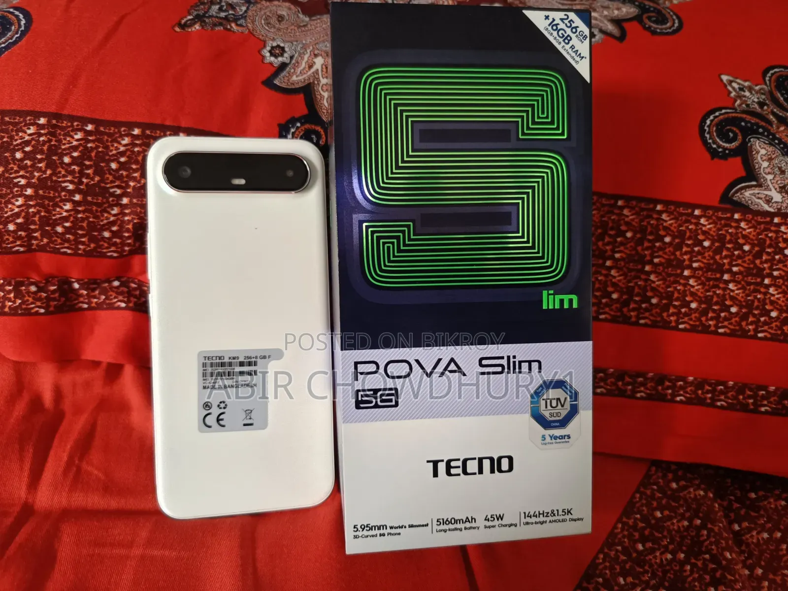 টেকনো পোভা স্লিম ৫জি ২৫৬ জিবি সাদা