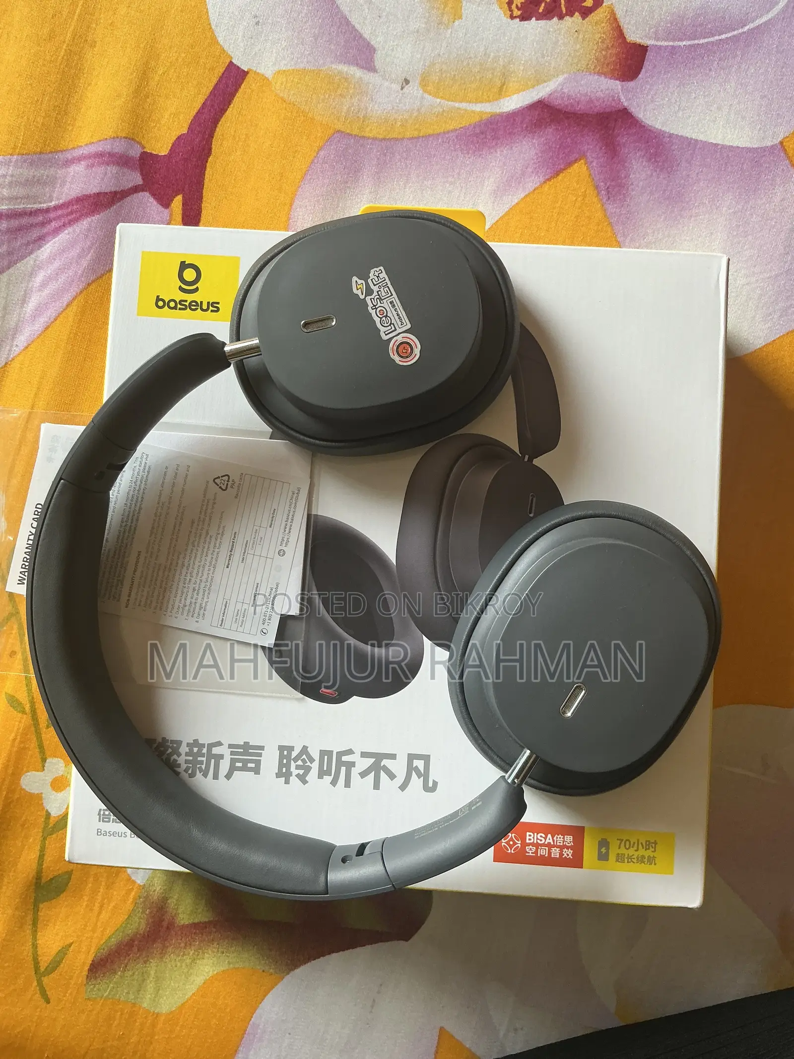 Baseus Bowie D05 Wireless Headphone (Almost New & Full Box)