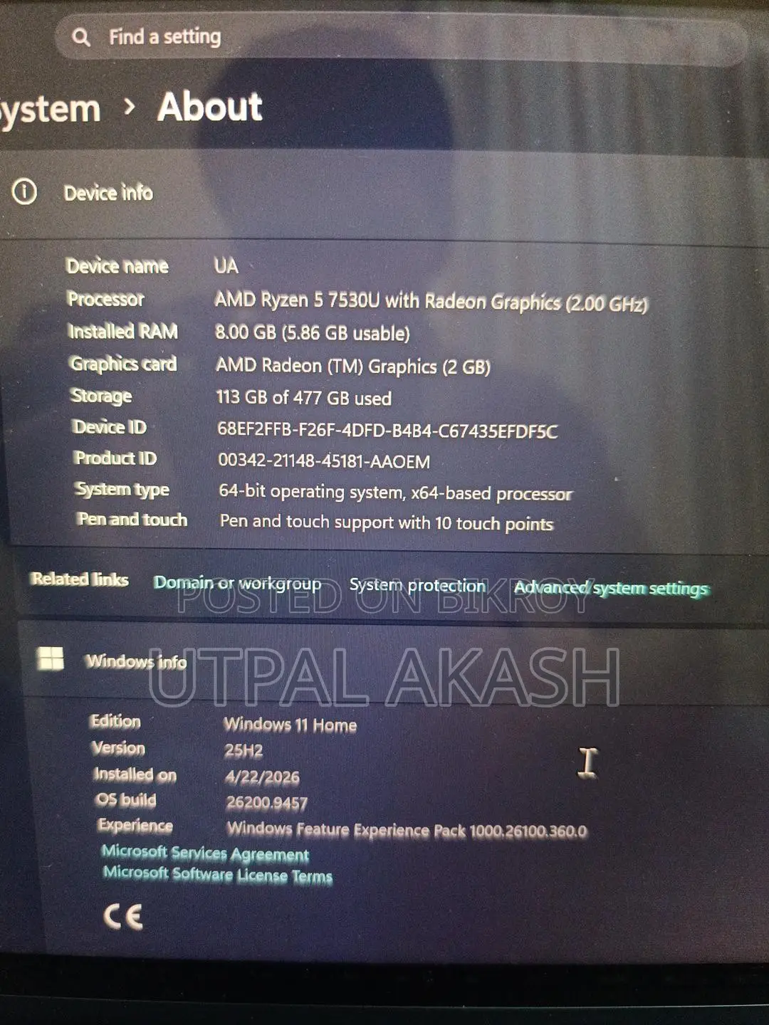 Laptop Lenovo Yoga 9 8GB AMD Ryzen 5 SSD 512GB