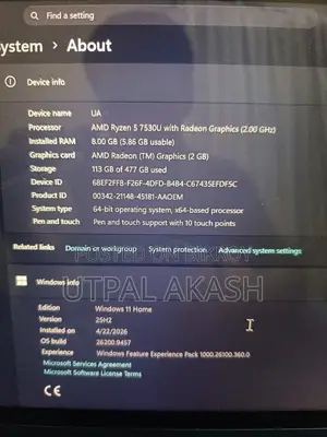 Laptop Lenovo Yoga 9 8GB AMD Ryzen 5 SSD 512GB
