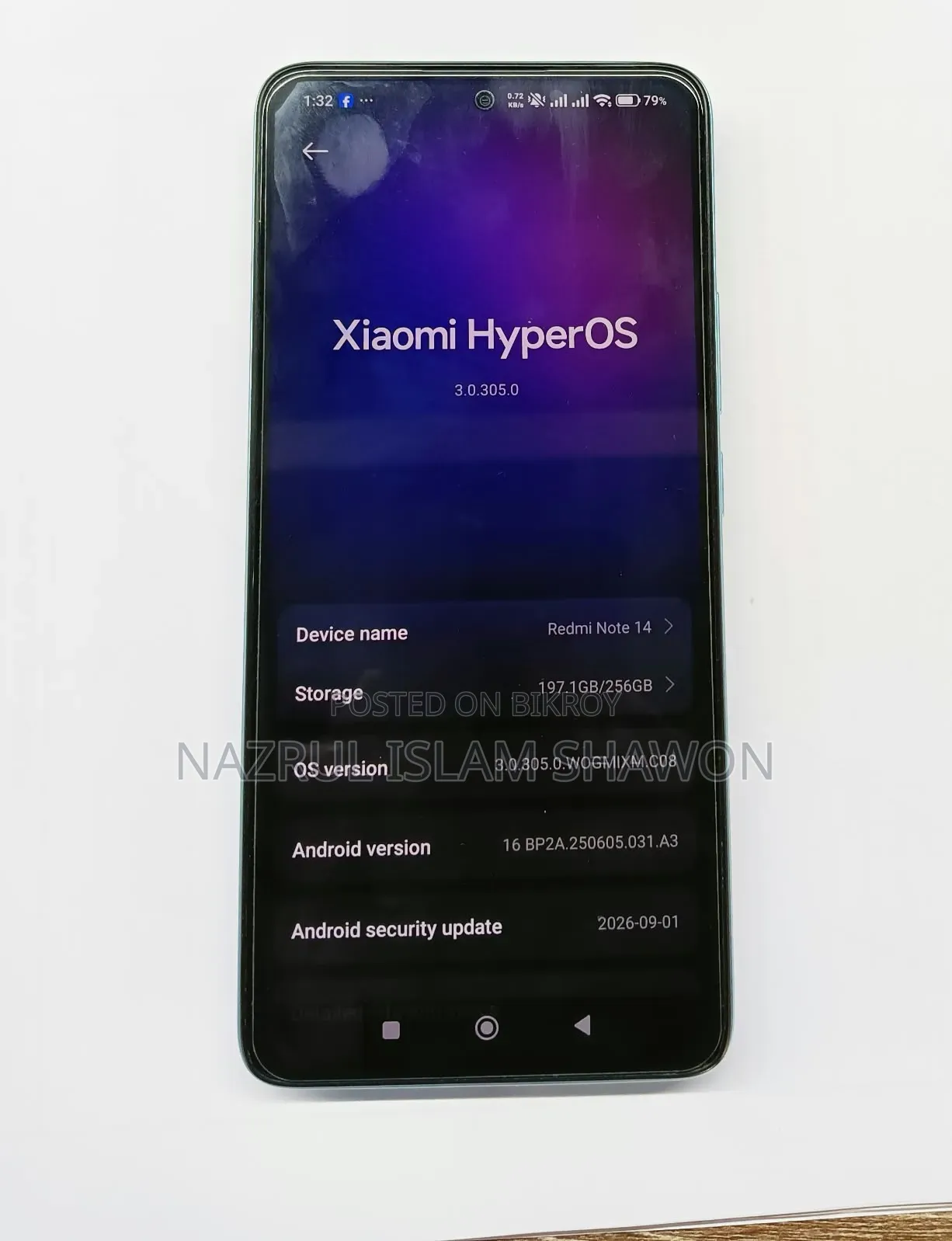 শাওমি রেডমি নোট ১৪ ৪জি ২৫৬ জিবি ব্লু