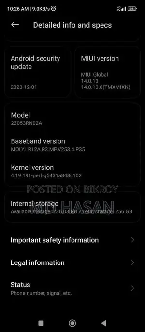 Xiaomi Redmi 12 256 GB Black