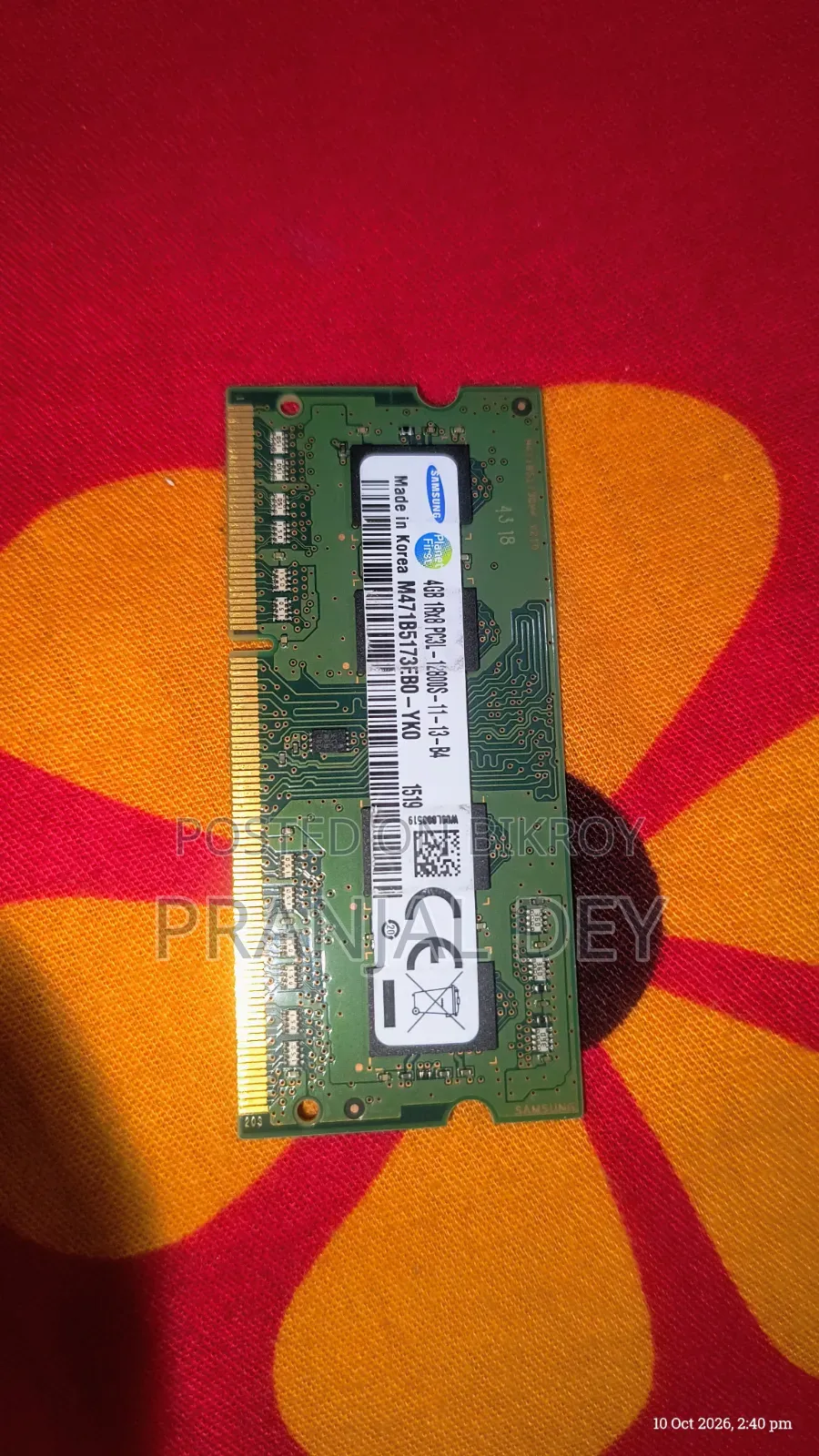 Samsung 4GB DDR3L Laptop RAM (2 Pieces)