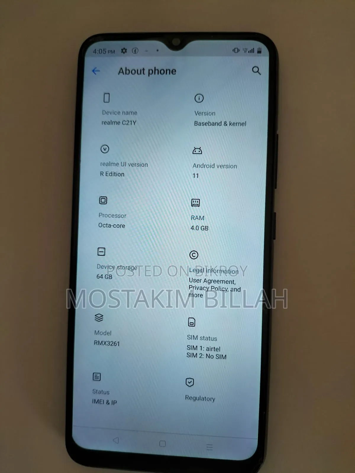 রিয়েলমি সি২১ওয়াই ৬৪ জিবি ব্ল্যাক