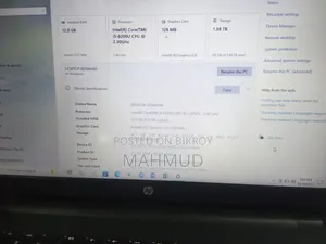 ল্যাপটপ এইচপি ১২জিবি ইন্টেল কোর আই৫ এসএসএইচডি+এসএসডি ১টি