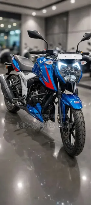 New TVS Apache RTR 160 4V 2024 Blue