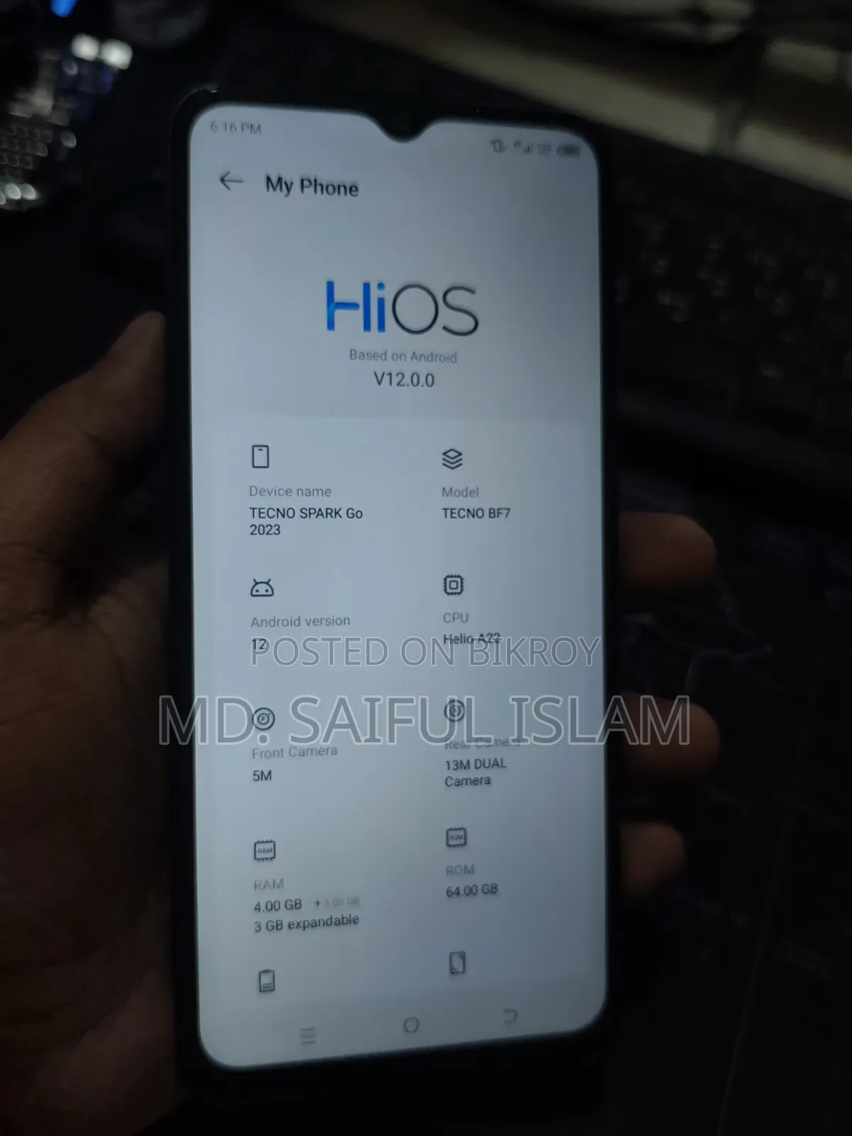 Tecno Spark Go 64 GB Black