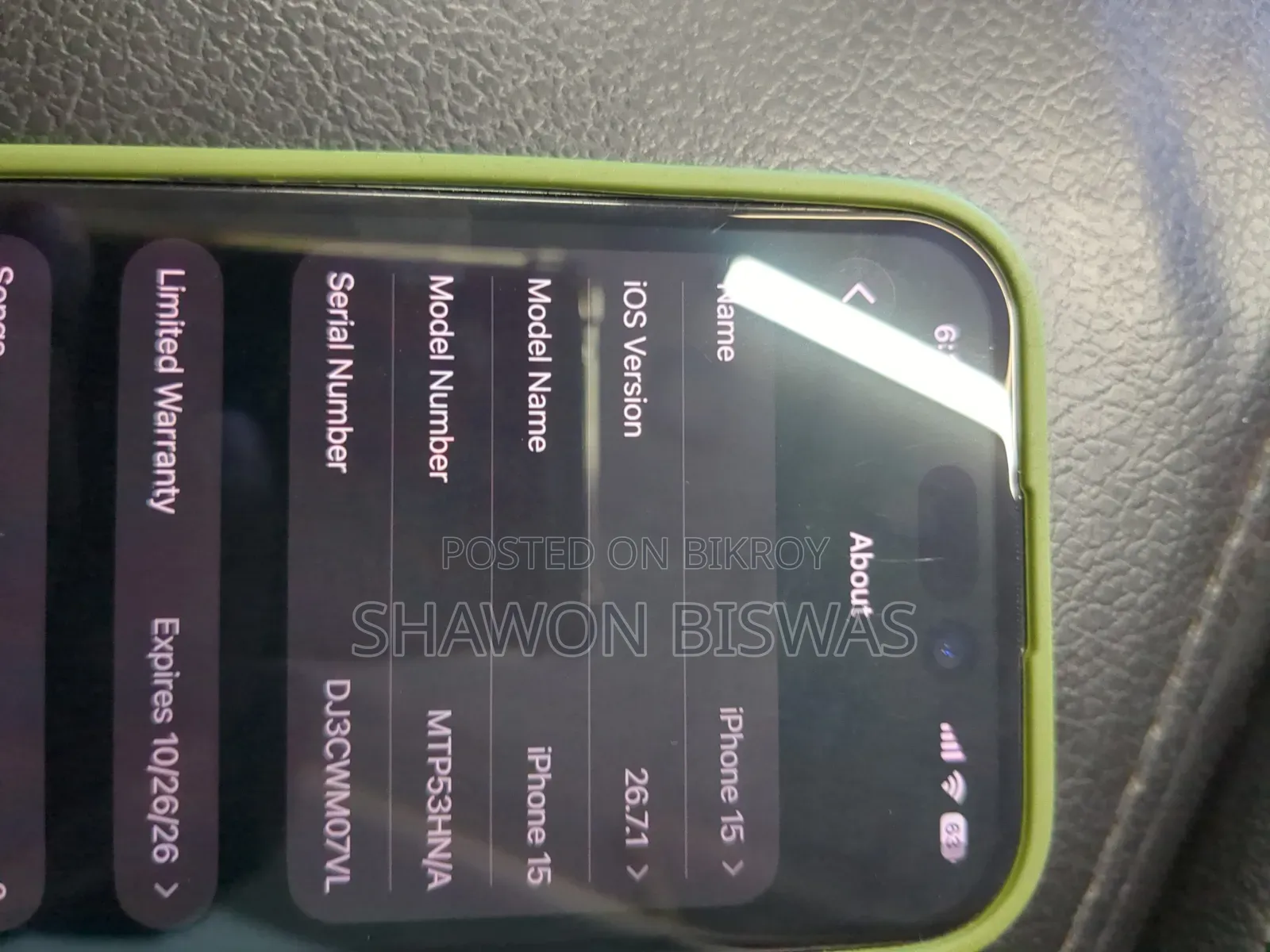 New Apple iPhone 15 128 GB Green
