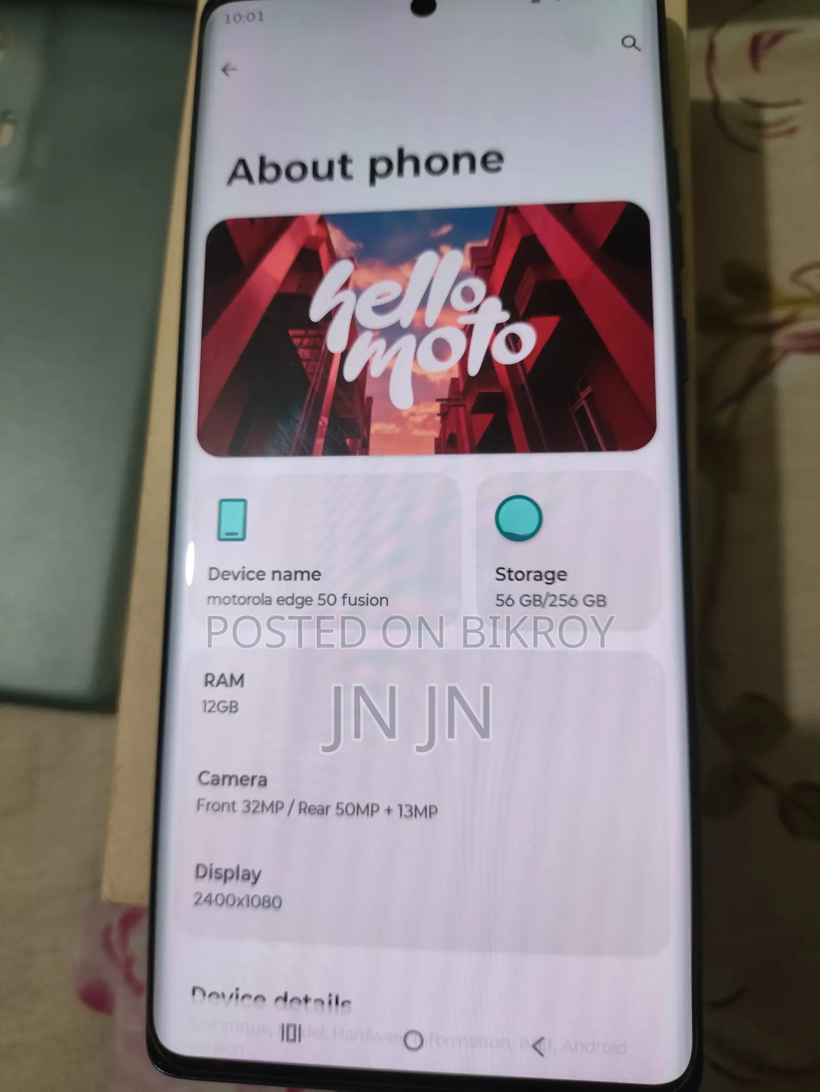 মোটোরোলা এজ ৫০ ফিউশন ২৫৬ জিবি ব্লু