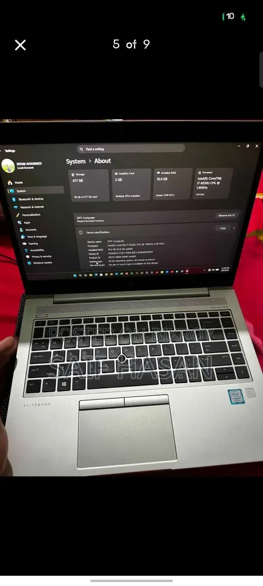 Laptop HP EliteBook 840 G5 16GB Intel Core i7 SSD 512GB