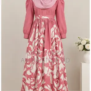 Stylish Pink Floral Maxi Dress for Women | Modest Long Gown