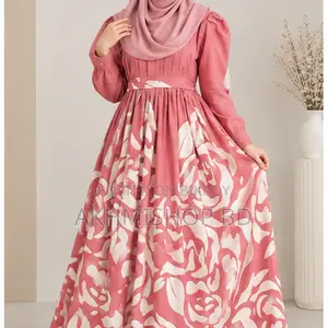 Stylish Pink Floral Maxi Dress for Women | Modest Long Gown