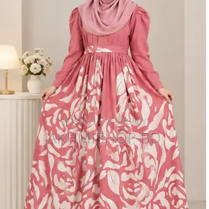 Stylish Pink Floral Maxi Dress for Women | Modest Long Gown