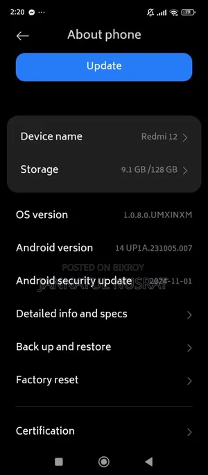 Xiaomi Redmi Note 12 128 GB White