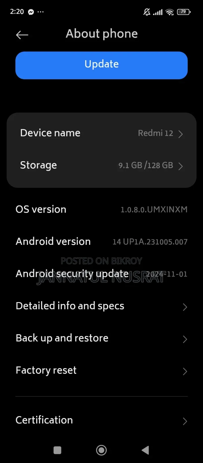 Xiaomi Redmi Note 12 128 GB White