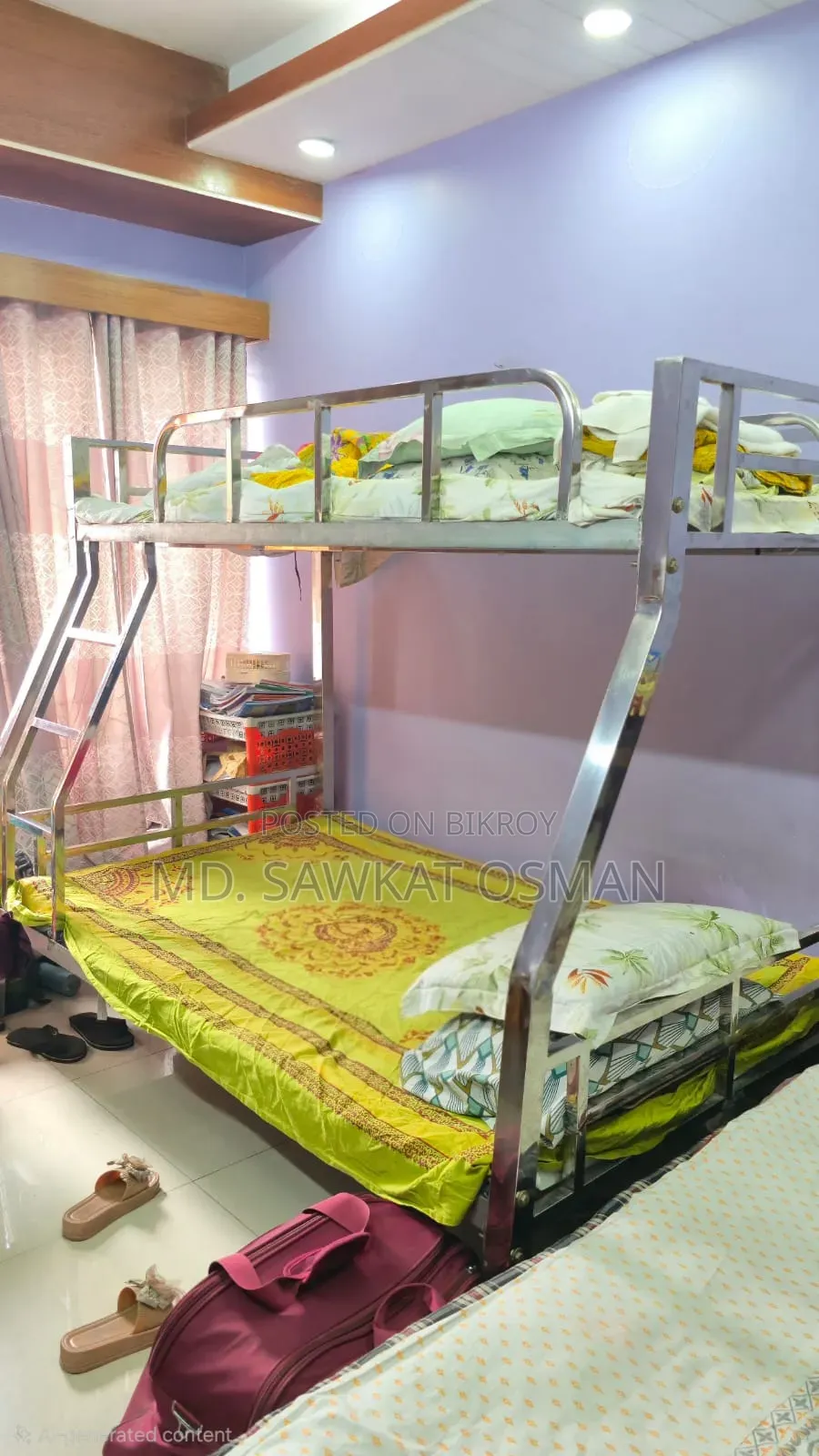 দোতালা খাট (সম্পূর্ণ এসএস পাইপ দিয়ে তৈরী )