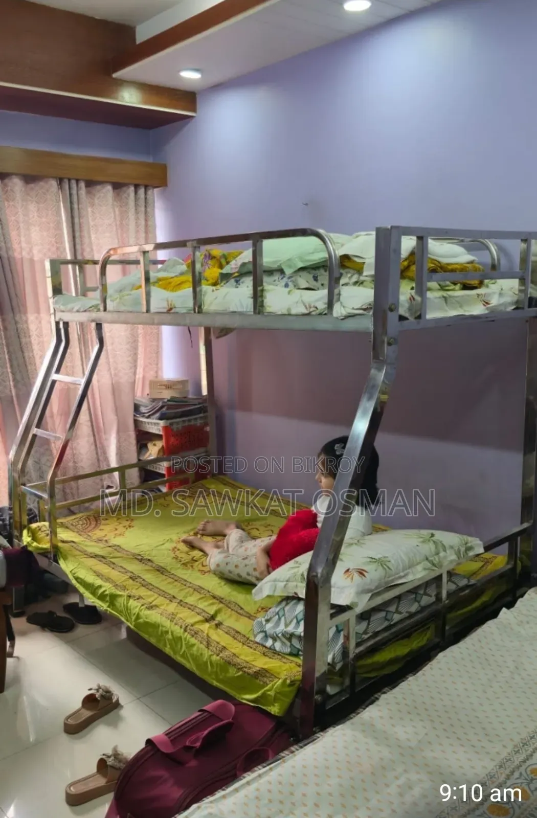 দোতালা খাট (সম্পূর্ণ এসএস পাইপ দিয়ে তৈরী )