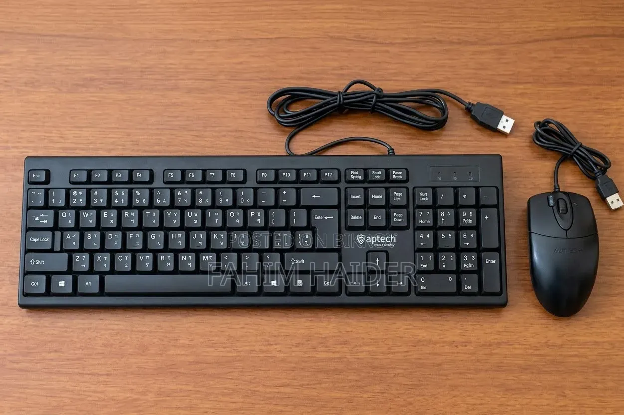 Keyboard & Mouse - A4tech Mouse & Aptech Keyboard Combo