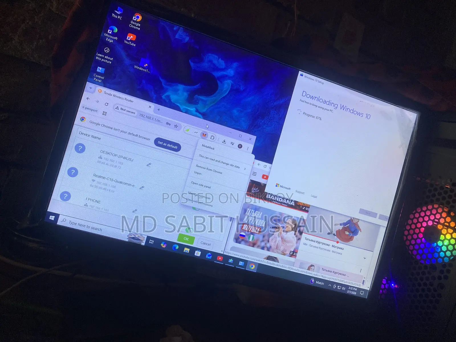 Desktop Computer 8GB Intel Core i5 SSHD+SSD 128GB