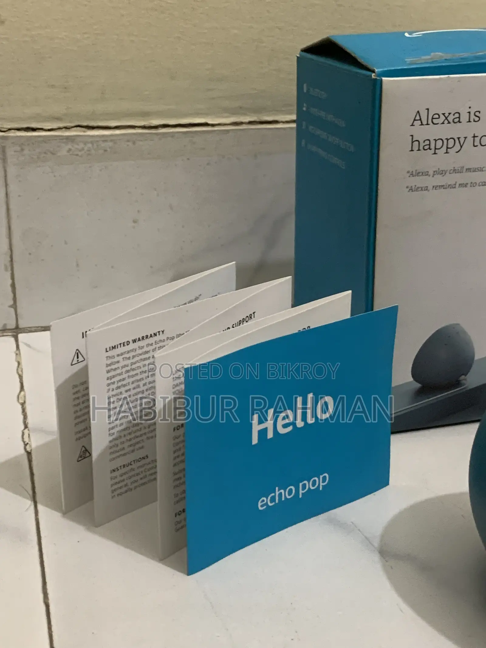 Amazon Echo Pop Smart Speaker With Alexa
