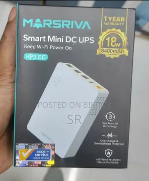 বি৬২৫ ৪জি এলটিই রাউটার উইথ ব্যাটারি + মার্স্রিভা ৮৪০০ মিলিঅ্যাম্পিয়ার মিনি ইউপিএস কম্বো