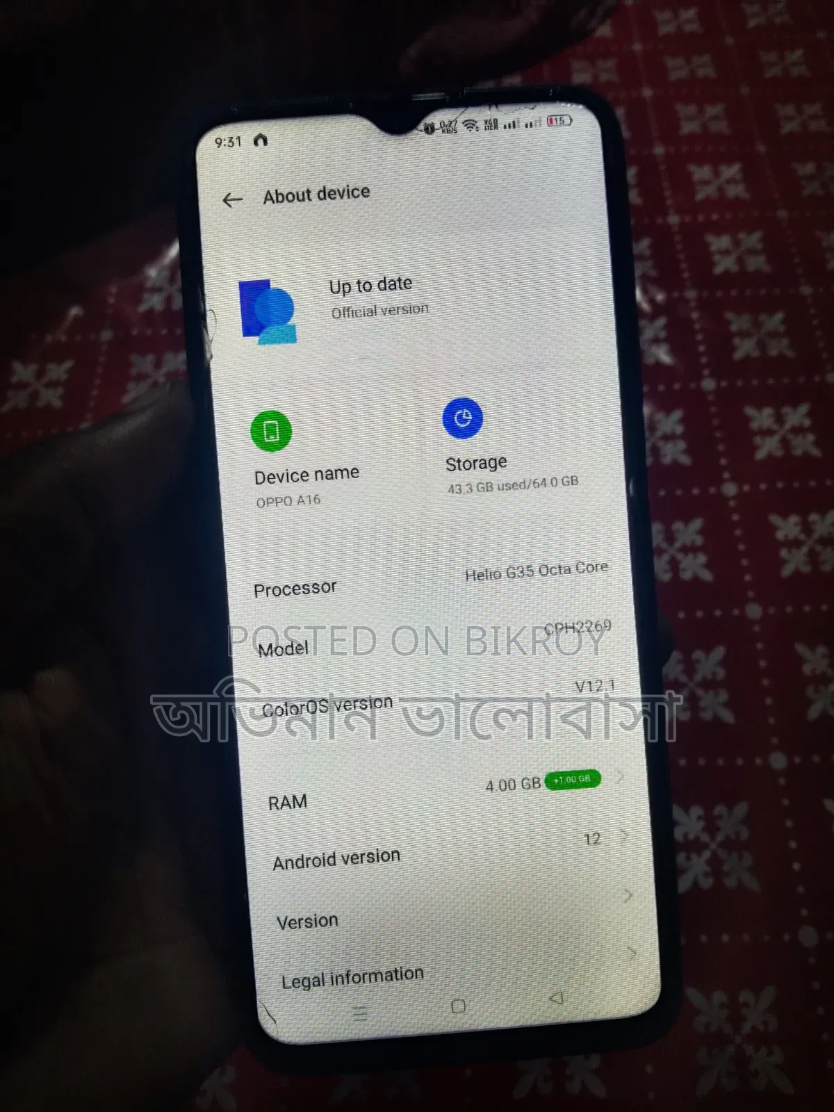Oppo A16 64 GB Black