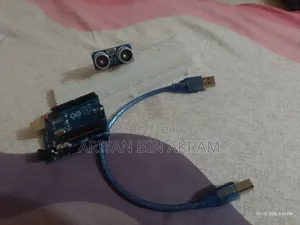 Arduino Uno R3 + Ultrasonic Sensor + Breadboard + USB Cable