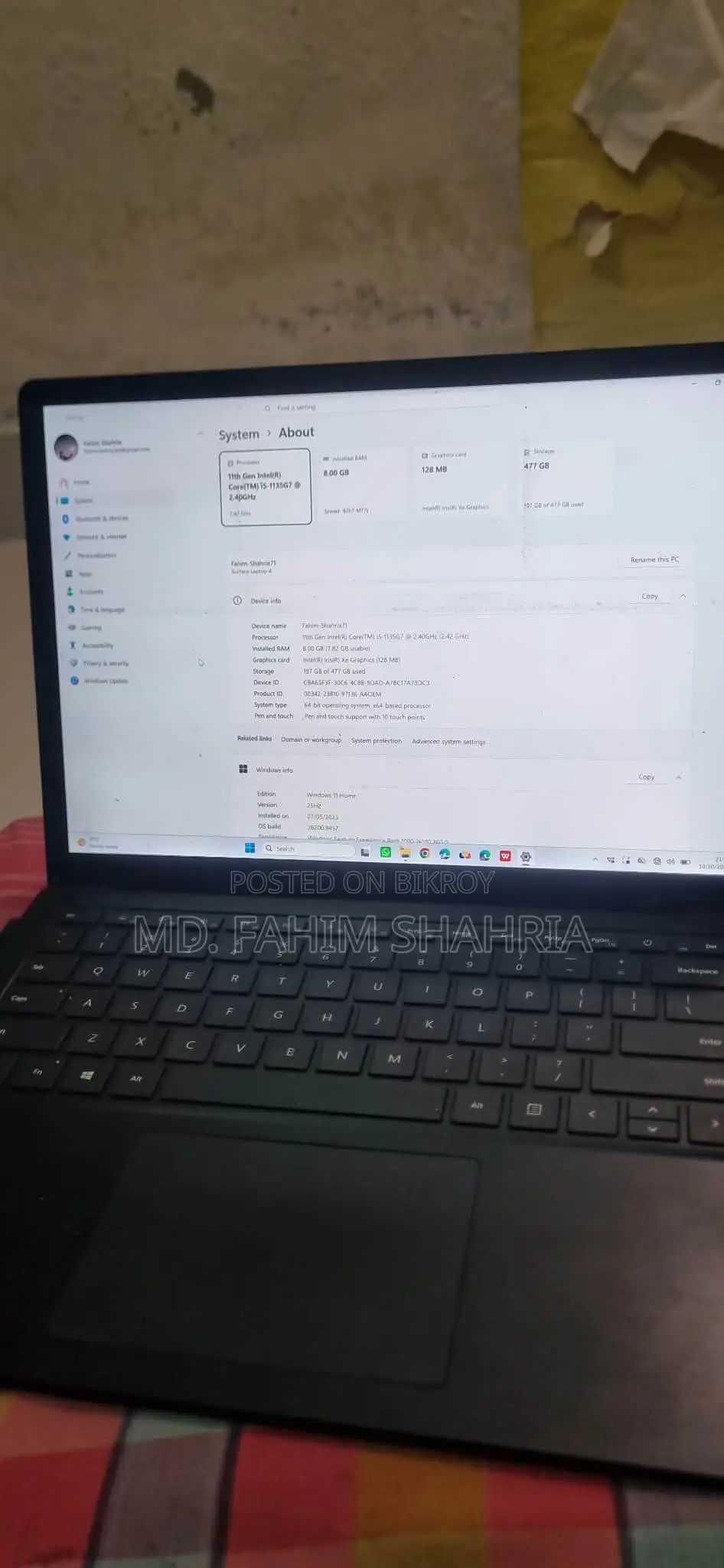 Laptop Microsoft Surface Laptop 4 8GB Intel Core i5 SSD 512GB
