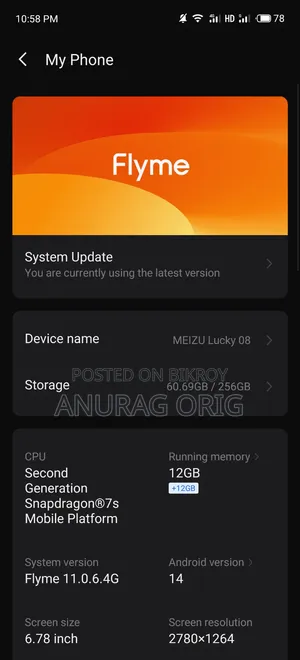 Meizu Lucky 08 256 GB White