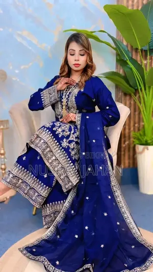 A brand new dress will be sold, full dress is embroidered.