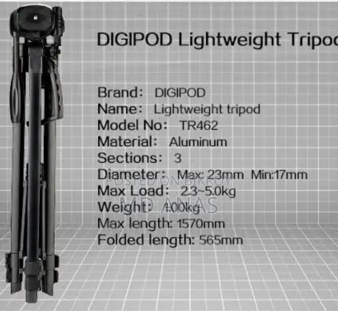 Digipod Tr 462 Camera Stand With Phone Holder