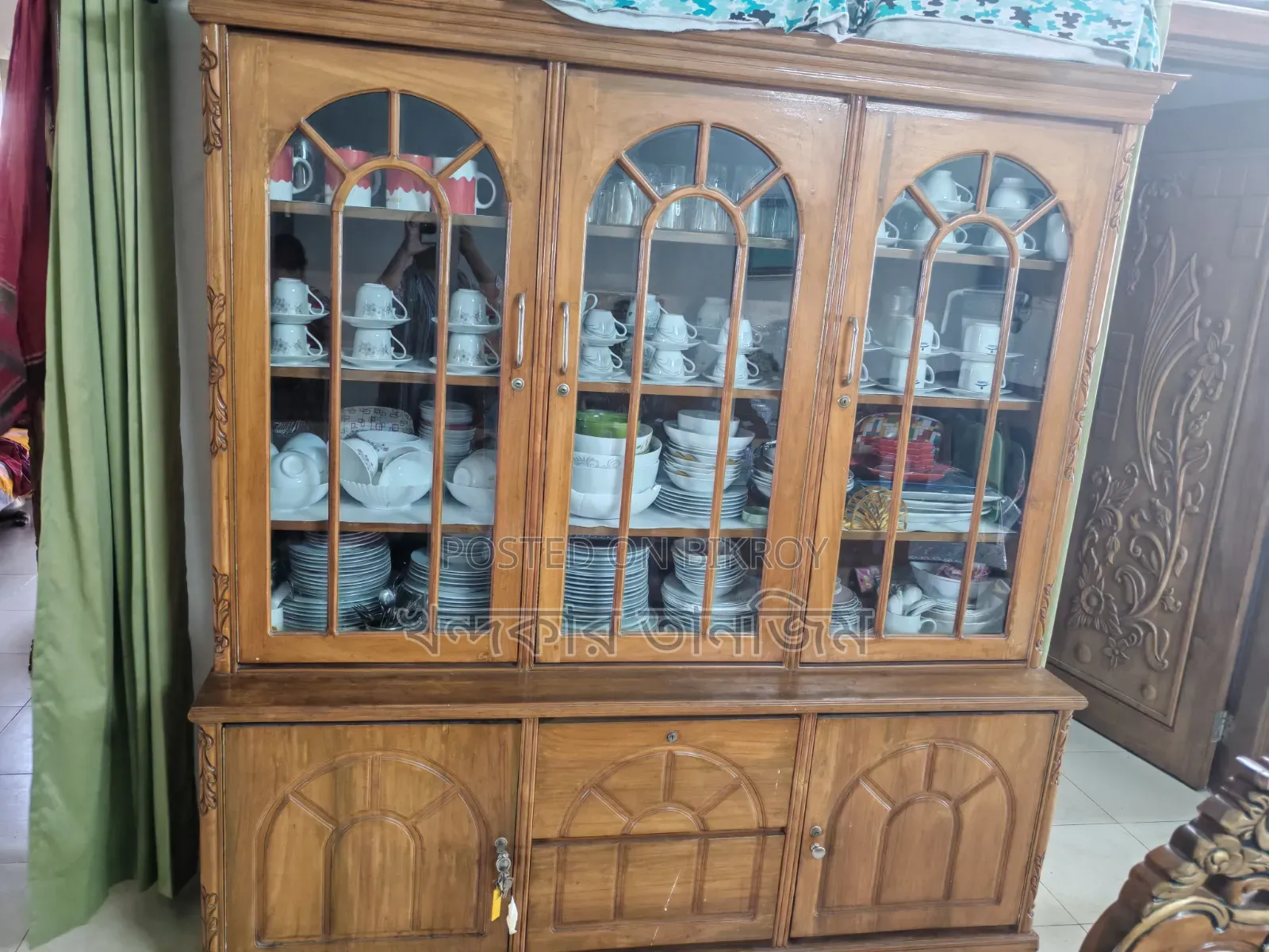 Teak wood showcase